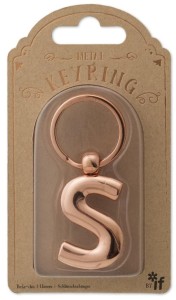 METALOWY BRELOK DO KLUCZY LITERA S KEYRING, IF
