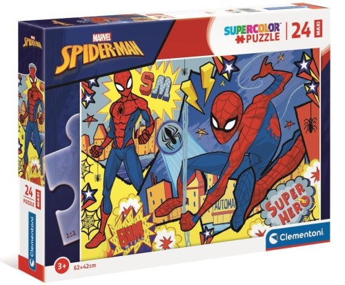 Puzzle 24 maxi Super Kolor Spider-Man, Clementoni