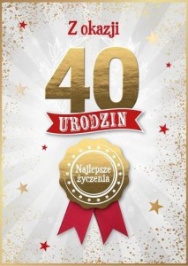 KARNET URODZINY 40
