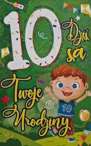 KARNET URODZINY 10 CHŁOPIEC