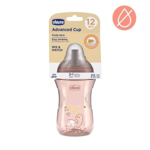 KUBEK NIEKAPEK ZE SŁOMKĄ 266ML BRZOSKWINIOWY 12M+