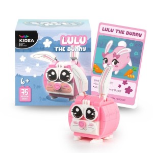 KLOCKI SNAPETS KRÓLIK RÓŻOWY KIDEA, DERFORM