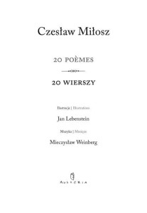 20 POEMES 20 WIERSZY, CZESŁAW MIŁOSZ