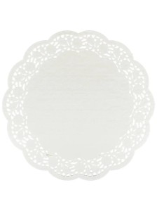 SERWETKI DEKORACYJNE BIAŁE FSC ŚR. 36CM 12SZT