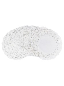 SERWETKI DEKORACYJNE BIAŁE FSC ŚR. 30CM 12SZT