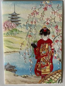 KARNET F25-947 KOBIETA POD WIŚNIĄ