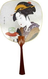 KARNET TUL-1024 WACHLARZ KOBIETA Z FILIŻANKĄ