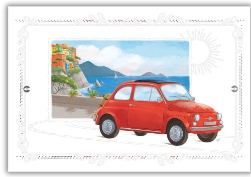 Karnet 12x18cm + koperta Samochód