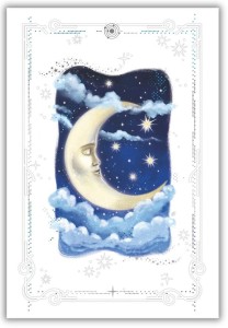 KARNET 12X18CM + KOPERTA KSIĘŻYC