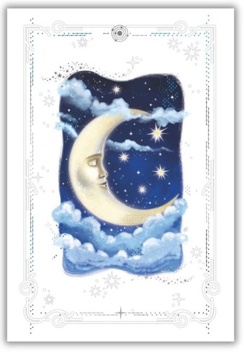 Karnet 12x18cm + koperta Księżyc