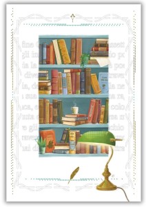 KARNET 12X18CM + KOPERTA BIBLIOTEKA