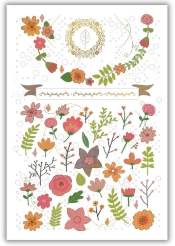 Karnet 12x18cm + koperta Kwiaty