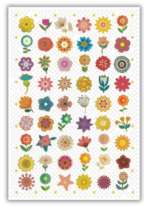 KARNET 12X18CM + KOPERTA KWIATKI