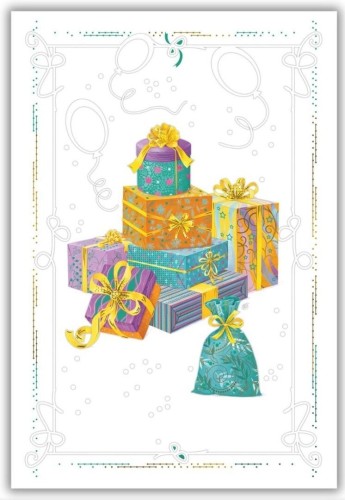 Karnet 12x18cm + koperta Prezenty