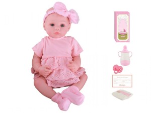 LALKA BOBAS Z AKCESORIAMI DO KARMIENIA 48CM, ADAR