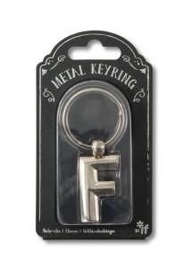 SILVER LETTER KEYRING - BRELOK DO KLUCZY LITERA F