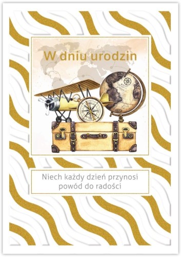 Karnet Silver urodziny męskie