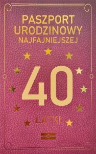 KARNET URODZINOWY 40