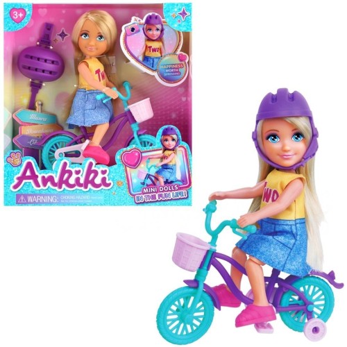 Lalka dziewczynka z kaskiem na rowerze, Trifox