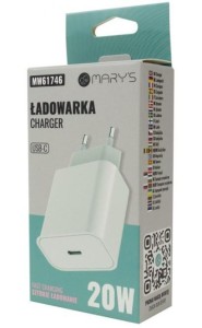 ŁADOWARKA SIECIOWA 20W USB-C BIAŁA