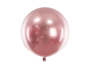 BALON OKRĄGŁY GLOSSY RÓŻOWE ZŁOTO 60CM