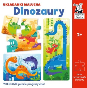 KAPITAN NAUKA. DINOZAURY. UKŁADANKI MALUCHA