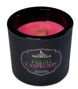 ŚWIECZKA SOJOWA FRESH RASPBERRY CZARNA 170G
