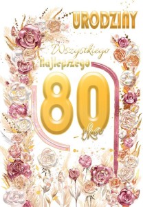 KARNET A5 URODZINY 80 - SUCHATKI