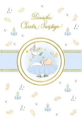 Karnet A4 chrzest Niebieski