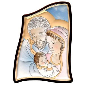 OBRAZEK SREBRNY ŚWIĘTA RODZINA 7X5CM