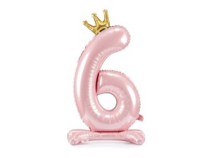 STOJĄCY BALON FOLIOWY 6 JASNY RÓŻ 84CM