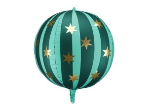 BALON FOLIOWY PIŁKA W GWIAZDKI 75CM ZIELONY