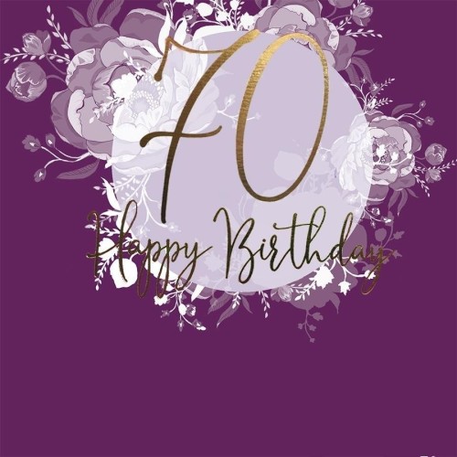 Karnet kwadrat CL0970_SG Urodziny 70