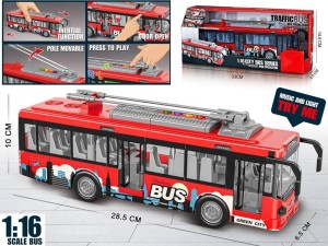 AUTOBUS CZERWONY ŚWIATŁO DŹWIĘKI 1:16, MADEJ