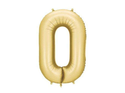 Balon foliowy cyfra 0 86cm złoty
