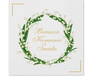 SERWETKI KOMUNIA 33X33CM 20SZT
