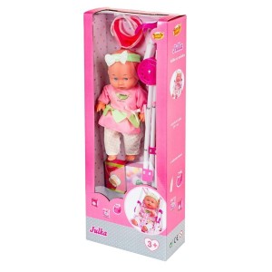 LALKA JULKA 30CM W WÓZKU, SMILY PLAY
