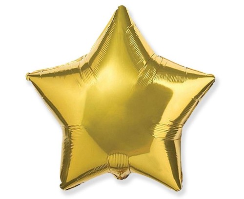 Balon foliowy 46cm Gwiazda złota