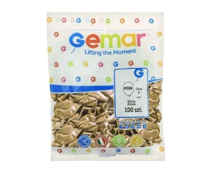 BALONY CHROMOWANE ZŁOTE 13CM 100SZT