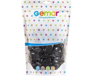 BALONY PASTELOWE CZARNE 33CM 50SZT