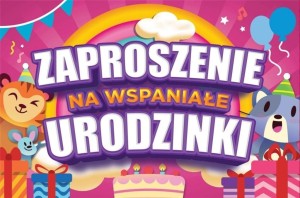 ZAPROSZENIE URODZINY (10SZT)