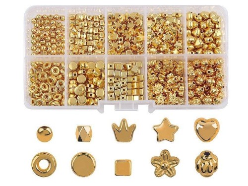 Koraliki DIY złote, ADAR