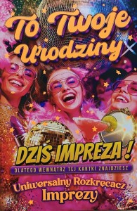 287 KARNET JCX NA URODZINY DLA KOBIETY Z GRĄ...