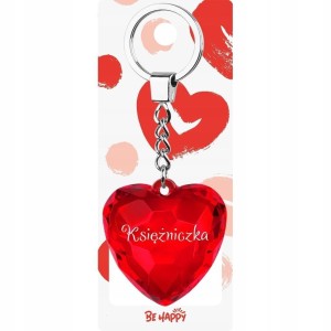 BRELOK SERCE KSIĘŻNICZKA, BE-HAPPY GIFTS