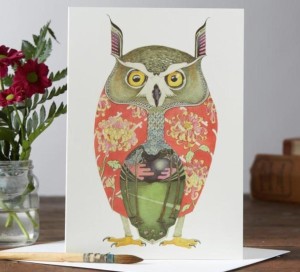 KARNET A023 B6 + KOPERTA SOWA Z DŁUGIMI USZAMI