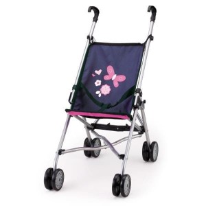 WÓZEK SPACERÓWKA DLA LALEK GRANATOWY BUGGY