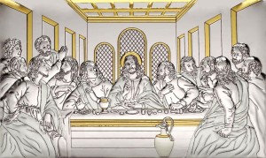 OBRAZ SREBRNY OSTATNIA WIECZERZA 10/16,5CM