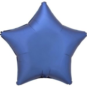BALON FOLIOWY LUSTRE AZURE NIEBIESKI GWIAZDA 48CM