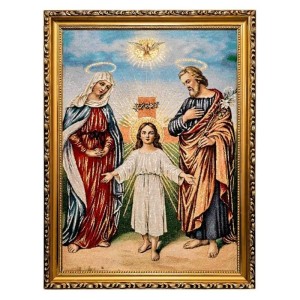 OBRAZ HAFTOWANY ŚW. RODZINA 42/32CM