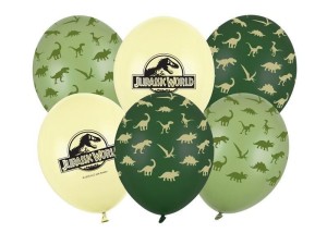 BALONY JURASSIC WORLD 30CM 6SZT